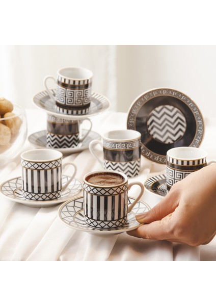 Helenistik 6 Kişilik Kahve Fincanı 80 ml