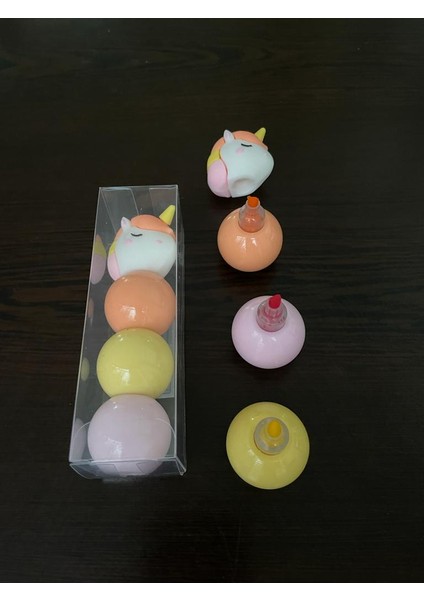 3 Renk Unıcorn Figürlü Mini Fosforlu Kalem Seti
