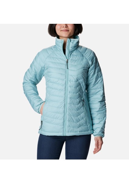 WK1498-321 Powder Lite Yeşil Kadın Spor Outdoor Mont