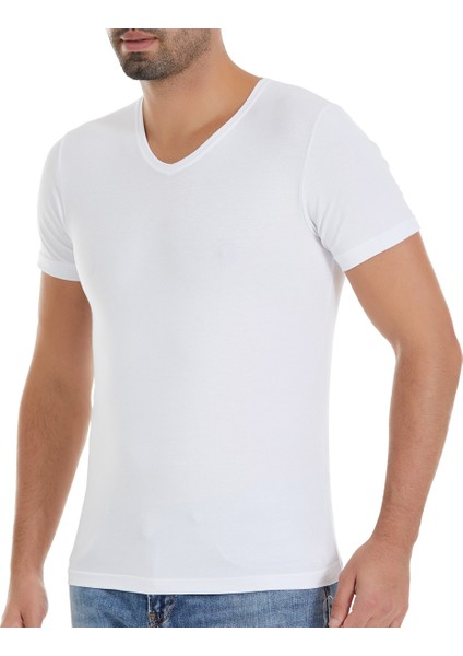 Yıldız Modal V Yaka Erkek T-Shirt Q150
