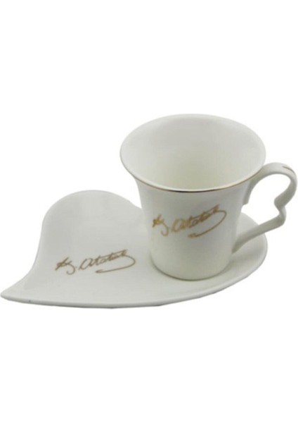 Atatürk Imzalı 6'lı Porselen Fincan Takımı