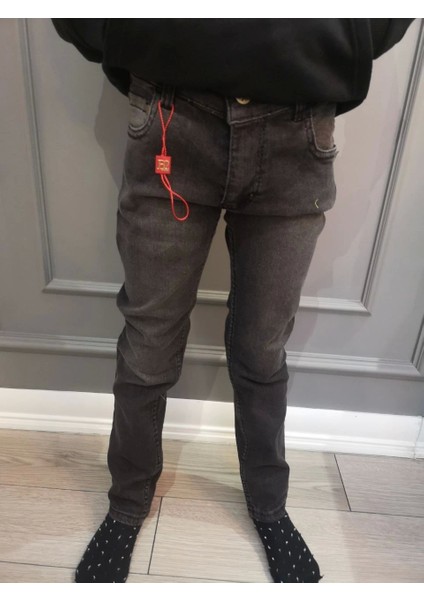 Booss Erkek Çocuk Denim Kot Pantolon Füme