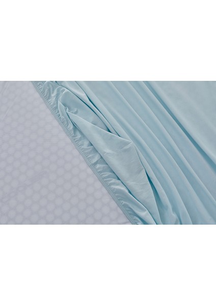 Colourful Fitted Çarşaf Çift King Size - Mavi