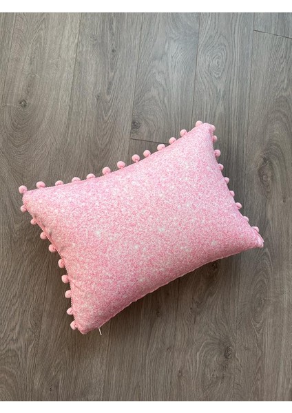 Tuğçe Demir Home Design Mini Bel Boy Pembe Parıltı Desen Dekoratif Kırlent fiyatları