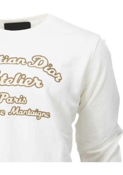 Erkek Mevsimlik Dior Premium Pamuklu Kumaş Iki Iplik Sweatshirt Logolu Model Regular Fit fırsatları