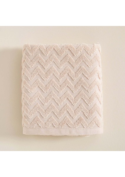 Zigzag Yüz Havlusu 50X70 cm Ekru/bej