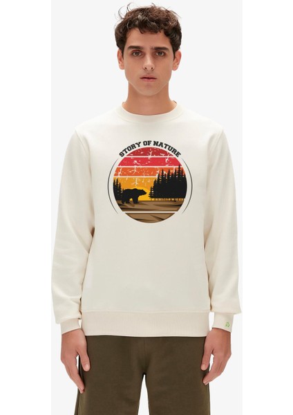 Story Crewneck Erkek Beyaz Sweatshirt 23.02.12.023-C108