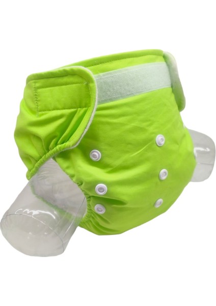 Baby Ybb yıkanabilir Cırt Cırtlı bebek Bezi Cepli Neon YEŞIL (3KG-12KG)