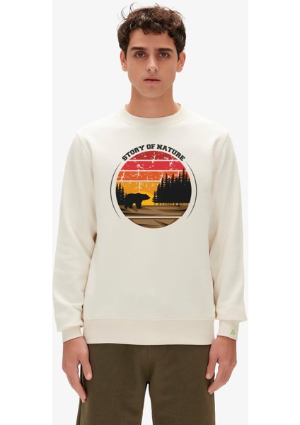 Bad Bear Story Crewneck Erkek Beyaz Sweatshirt 23.02.12.023-C108