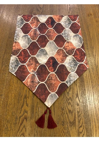 Tuğçe Demir Home Design Kahve Morocan Desen Runner Supla Set modelleri