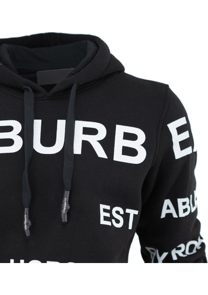 Erkek Kışlık Bur Premium Pamuklu Kumaş Üç Iplik Kapüşonlu Kanguru Cepli Sweatshirt Logolu Model Regular Fit modelleri