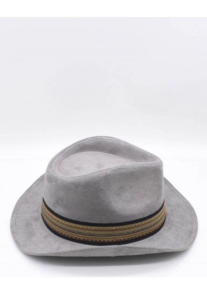 Erkek Fötr Kovboy Şapka Nubuk-Gri fiyatları