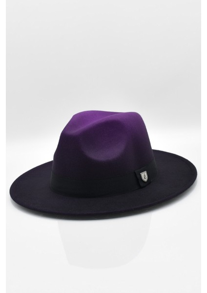 Erkek Multicolor Fötr Şapka Mor Panama Hat