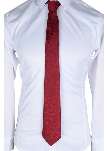 Dalga Desen Mendilli Mikrofiber Erkek Kravat