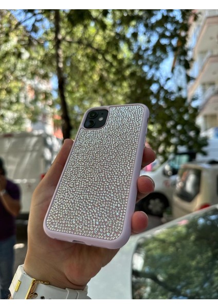 iPhone 11 Kılıf Pırlanta Taşlı Hızmalı Dökülmez Işıltılı Kamera Yükseltili Renkli Aşko Kapak