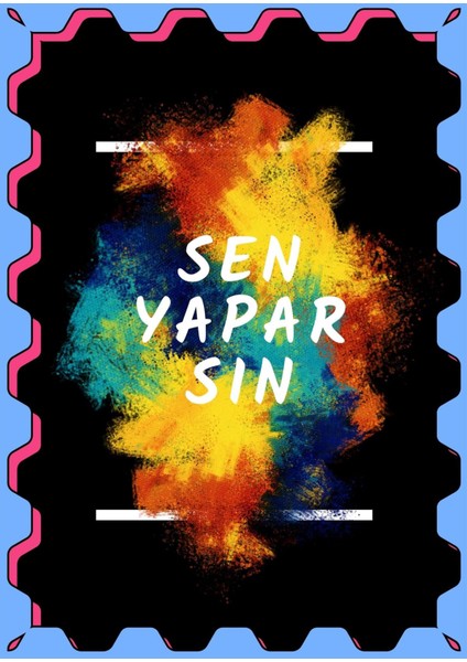 Sen Yaparsın Ahşap Retro Vintage Poster