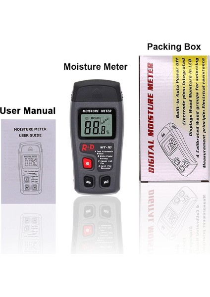 Ar-Ge Mt-10 EMT01 Ahşap Nem Ölçer Ahşap Nem Test Cihazı Higrometre Kereste Nemli Ağaç Yoğunluğu Dijital Test Cihazı Gri (Yurt Dışından) fırsatları