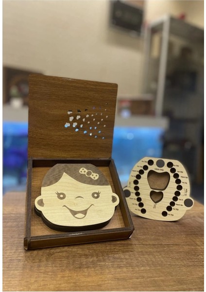 Kız Bebek Süt Dişleri Göbek Bağı Ve Saç Saklama Anı Albüm Kutusu Vintage Bebek Hediyesi fiyatları