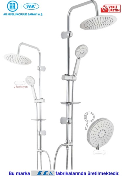 Ark Banyo Yuvarlak Takım Duş Kolonu Tepe Duş Başlık Seti 102158036 modelleri