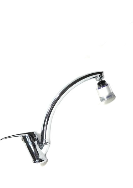 Mix Evye Kireç Önleyicili Oynar Borulu Mutfak Musluğu Bataryası Çeşmesi