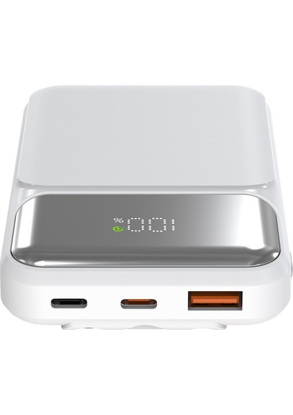 P104 10000MAH Prm Dahili Kablolu HSC22.5W+PD20W Beyaz Powerbank