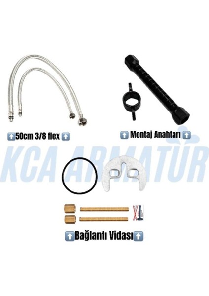 Siyah Krom Banyo Lavabo Bataryası Çeşmesi Musluğu Çift Su Girişli modelleri