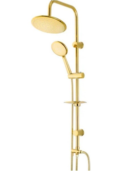Robot-Gold Yuvarlak Lüx Duş Seti