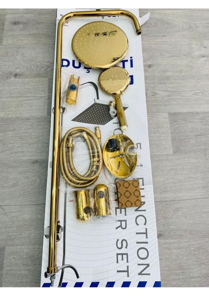 Robot-Gold Yuvarlak Lüx Duş Seti