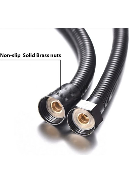 Siyah Duş Hortumu 1.5 Metre Tüm Batarya ve Duş Başlıklarını Uyumlu modelleri
