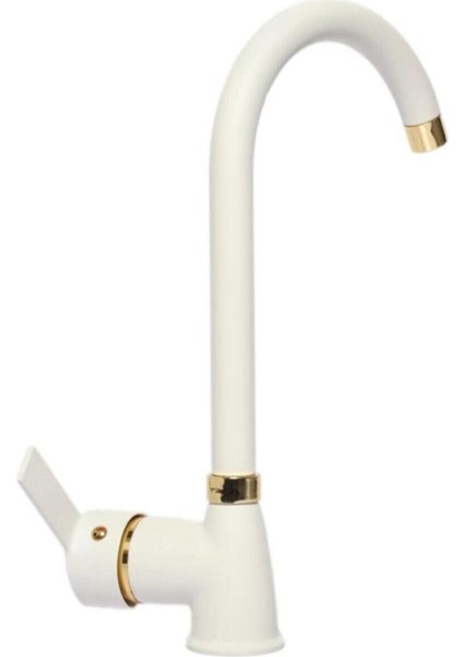 Beyaz Altın Lüks Mutfak Evye Bataryası