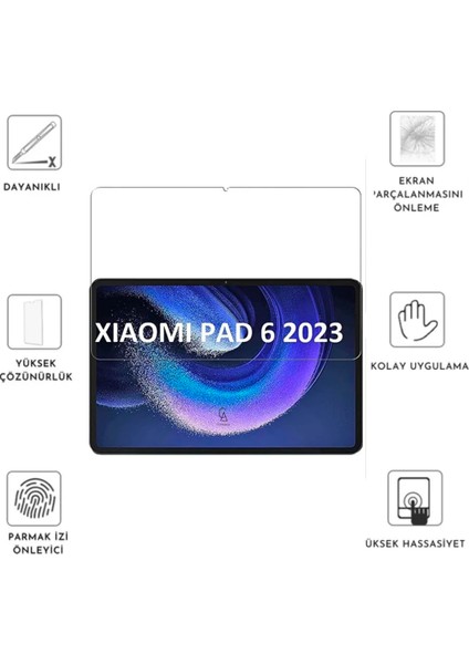 Xiaomi Pad 6 11 Inç Uyumlu 360° Dönebilen Standlı Tablet Kılıfı Ekran Koruyucu ve Kalem Seti