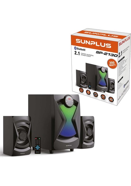 Ses Sistemi 2+1 Bluetooth Usb/sd/fm 300W Kumanda Sunplus SP-2130