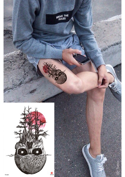 Sunken Skull Unisex Geçici Dövme