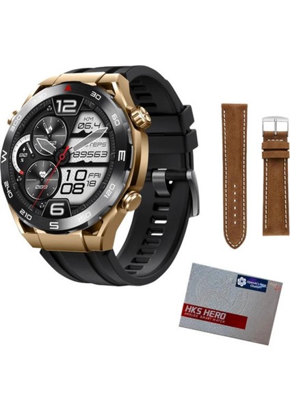 Hk5 Hero Akıllı Saat Amoled Ekran 46MM Chatgpt/gps/nfc Özellikli 2023 Yeni Sürüm Akıllı Saat