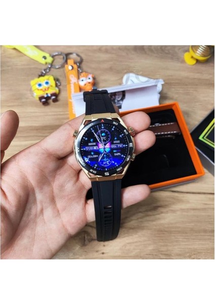 Hk5 Hero Akıllı Saat Amoled Ekran 46MM Chatgpt/gps/nfc Özellikli 2023 Yeni Sürüm Akıllı Saat