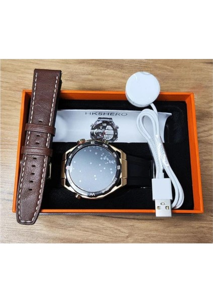 Hk5 Hero Akıllı Saat Amoled Ekran 46MM Chatgpt/gps/nfc Özellikli 2023 Yeni Sürüm Akıllı Saat