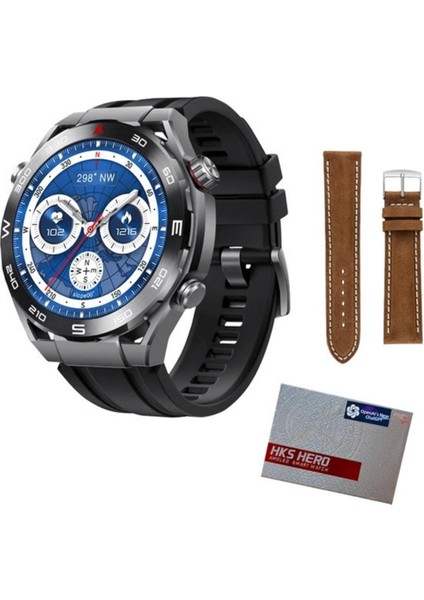 Hk5 Hero Akıllı Saat Amoled Ekran 46MM Chatgpt/gps/nfc Özellikli 2023 Yeni Sürüm Akıllı Saat