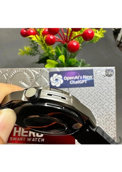 Hk5 Hero Akıllı Saat Amoled Ekran 46MM Chatgpt/gps/nfc Özellikli 2023 Yeni Sürüm Akıllı Saat