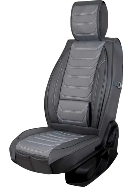 Chevrolet Captiva Uyumlu Ön Arka 5 Li Set Milano Serisi Oto Koltuk Kılıfı Füme Renk