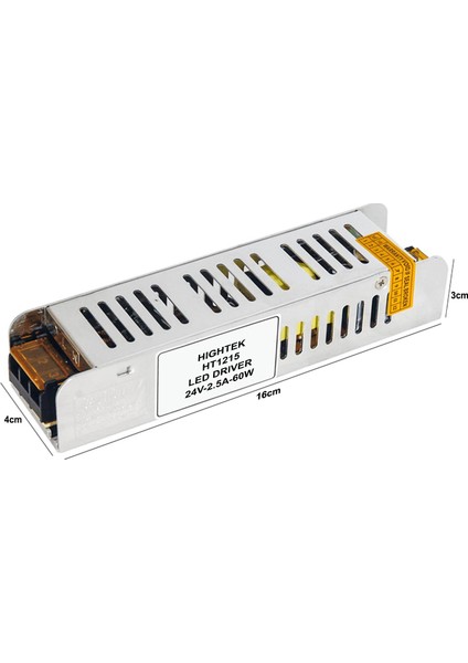 Adaptör 24V 2.5A Metal Kasa Slim Hıghtek HT-1215