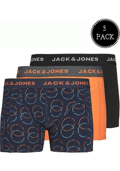 Erkek Renkli Logolu 3'lü Boxer Paketi