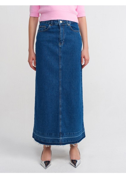 80562 Etek Ucu Izli Comfort Likra Etek-Mavi modelleri