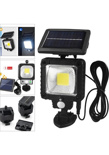 Solar Güneş Enerji Aydınlatma Lambası Sensörlü Cob LED JX-855A