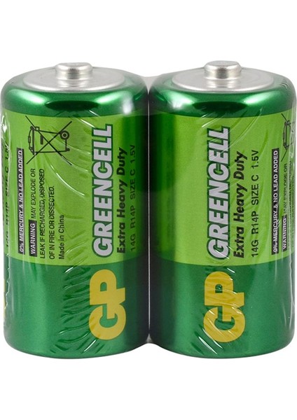 Pil C Boy Greencell (2 Adet) Gp 14G-R14P