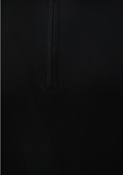 Yarı Fermuarlı Siyah Kazak 0710153-900 indirimleri