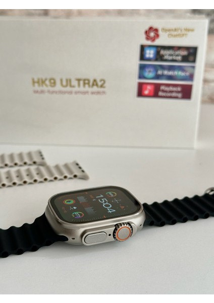 Hk9 Ultra 2 Watch 8 Amoled Ekran Chatgpt Yapay Zeka Destekli 2 GB Ram Çift Kordon Akıllı Saat