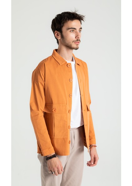 Oranj Günlük %100 Pamuk Spor Blazer Ceket