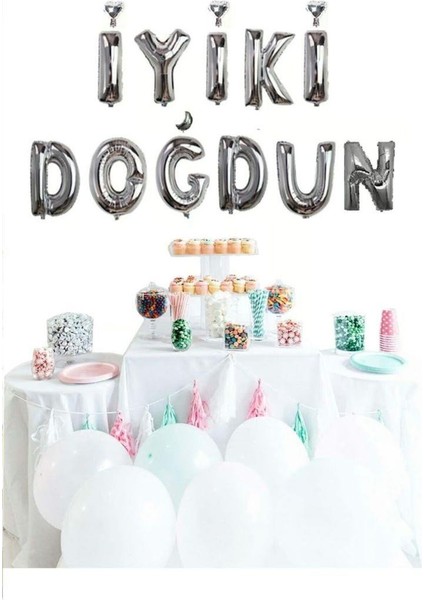 Iyi Ki Doğdun 11 Parça Harf Folyo Balon Seti