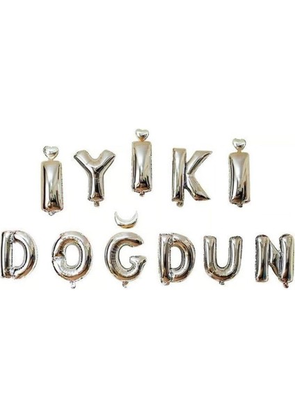 Iyi Ki Doğdun 11 Parça Harf Folyo Balon Seti modelleri