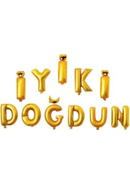 Iyi Ki Doğdun 11 Parça Harf Folyo Balon Seti indirimleri